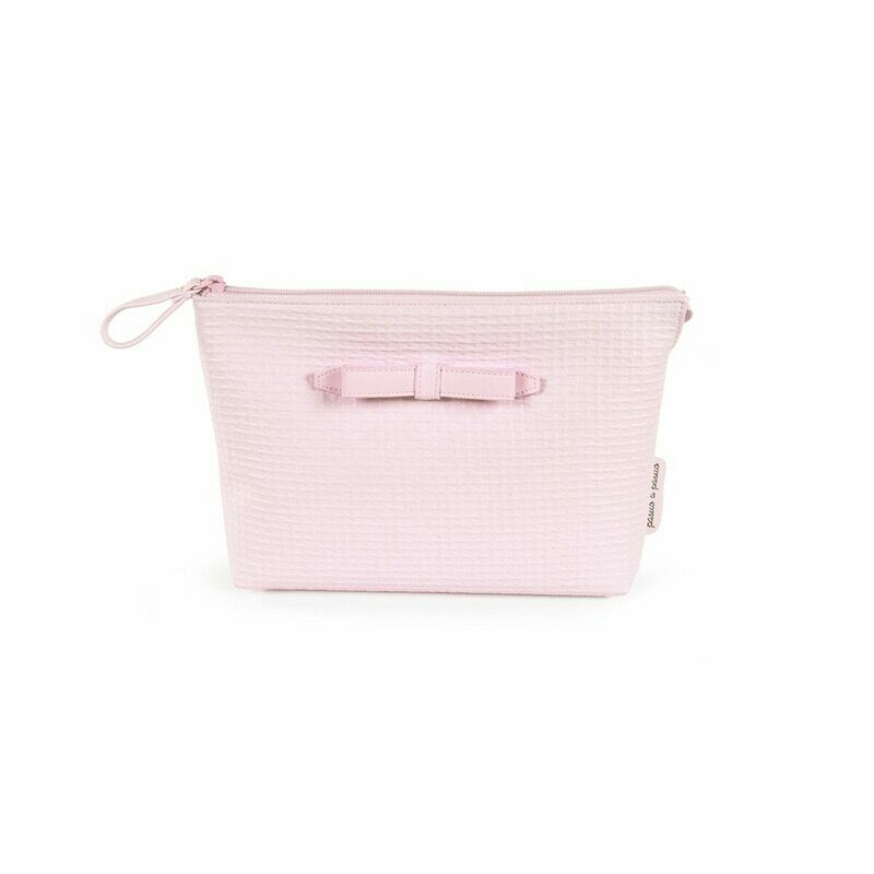 Trousse de toilette "NOEUD ROSE"