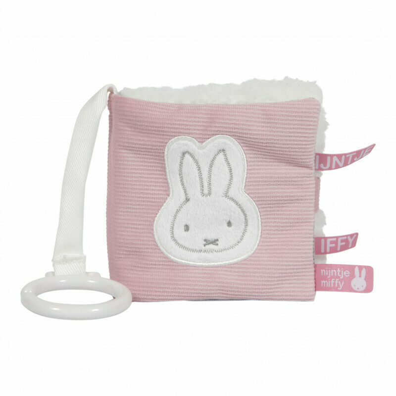 Livre d'activités en tissu Miffy Fluffy rose - jeu d'éveil bébé