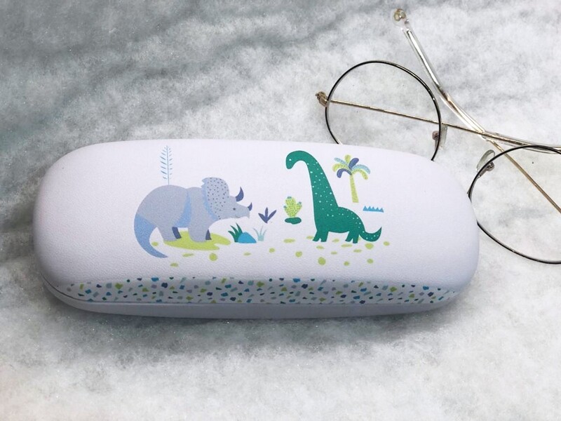 Boîte à lunettes + chiffon "DINAUSORE"