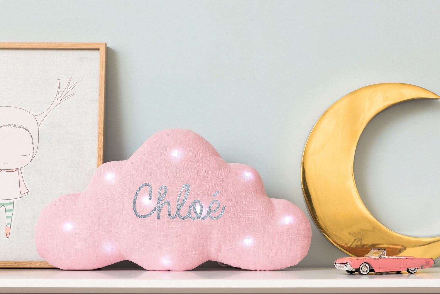 Veilleuse musicale nuage "ROSE"