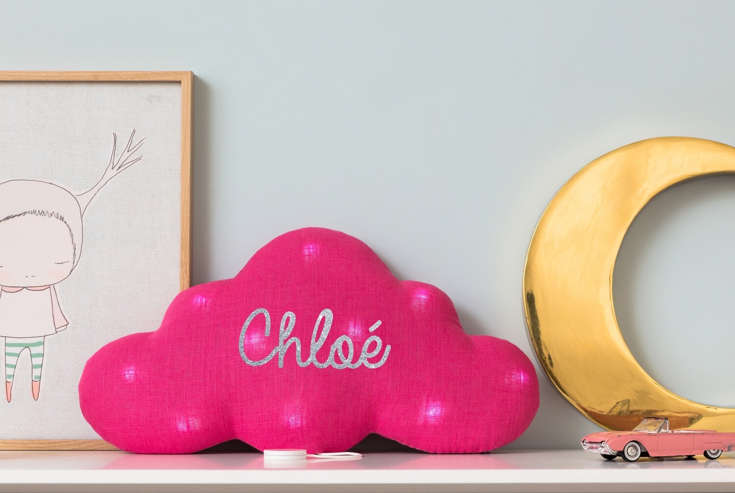 Veilleuse musicale nuage "FUSHIA"