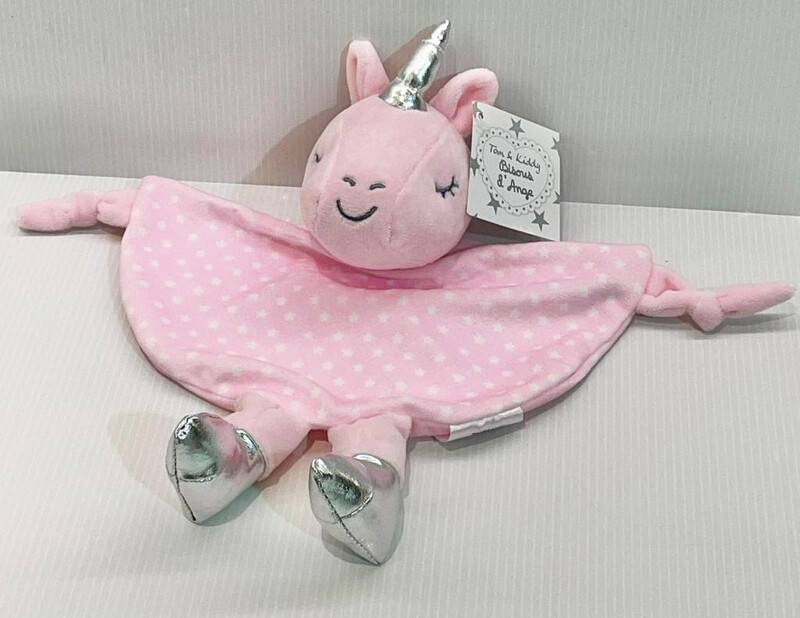 Doudou Licorne Rose