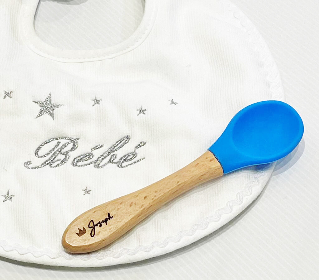 Cuillère bleu personnalisée