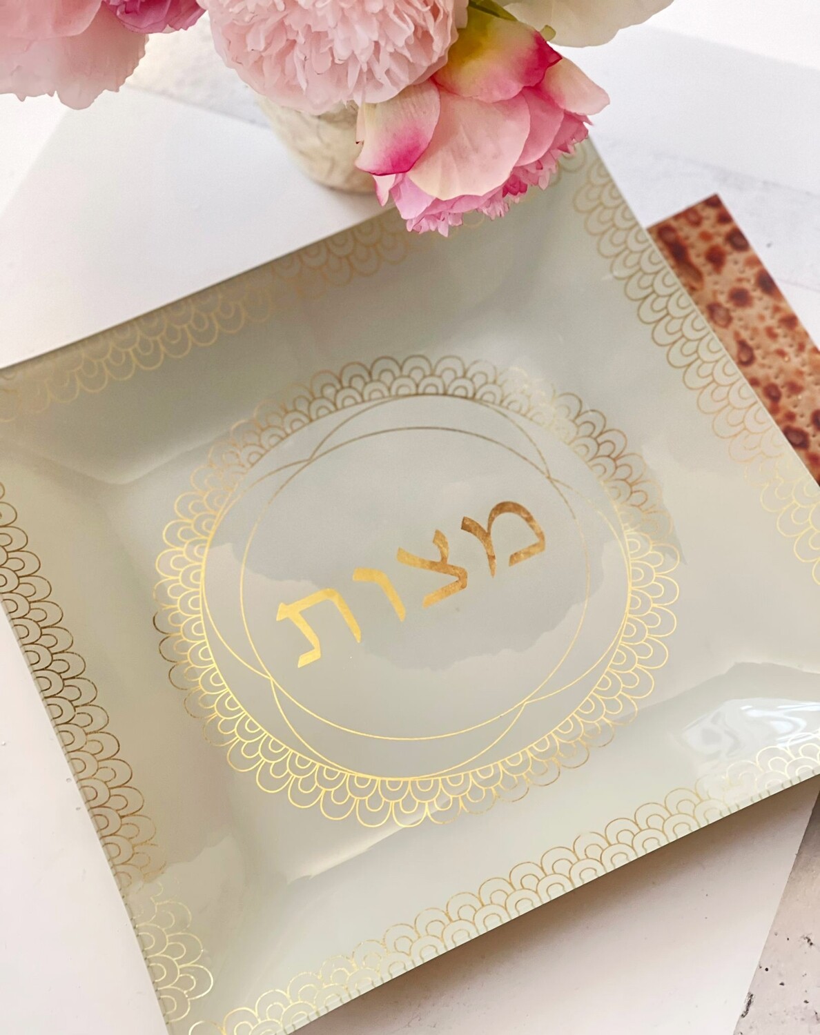 Assiette à matza "DORÉ"