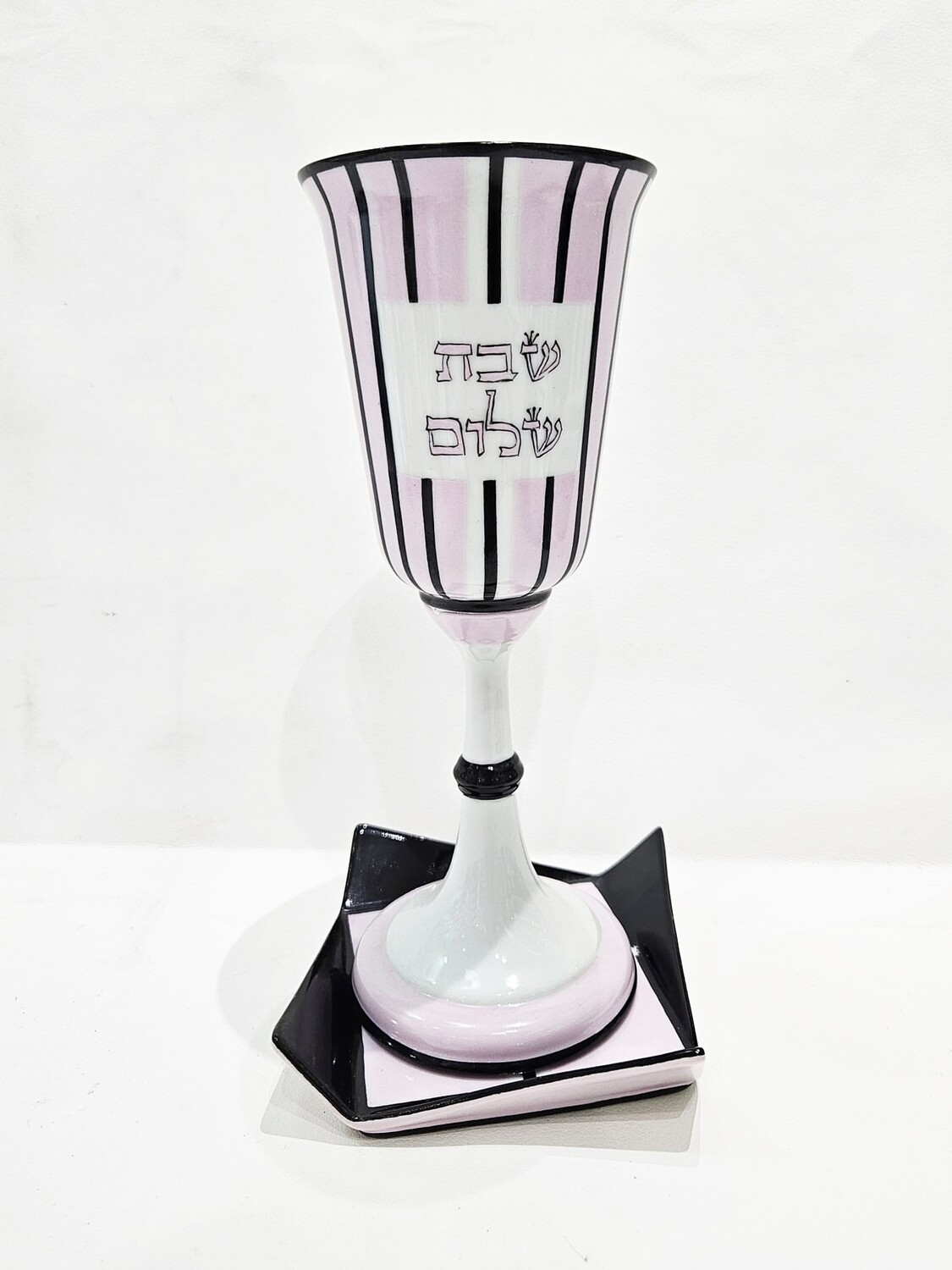 Verre de kiddouch géant "RAYURES VIOLETTES"