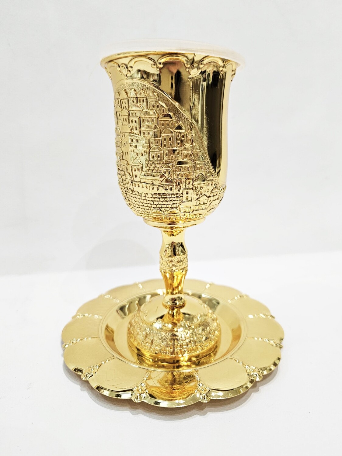 Verre de kiddouch "JERUSALEM GOLD"