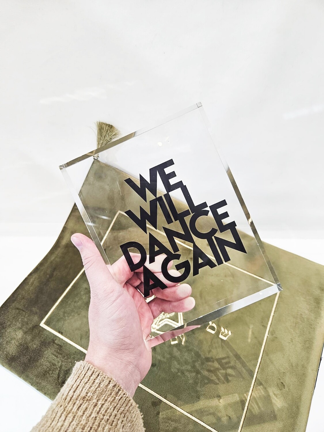 Bloc transparent "WE WILL DANCE AGAIN"