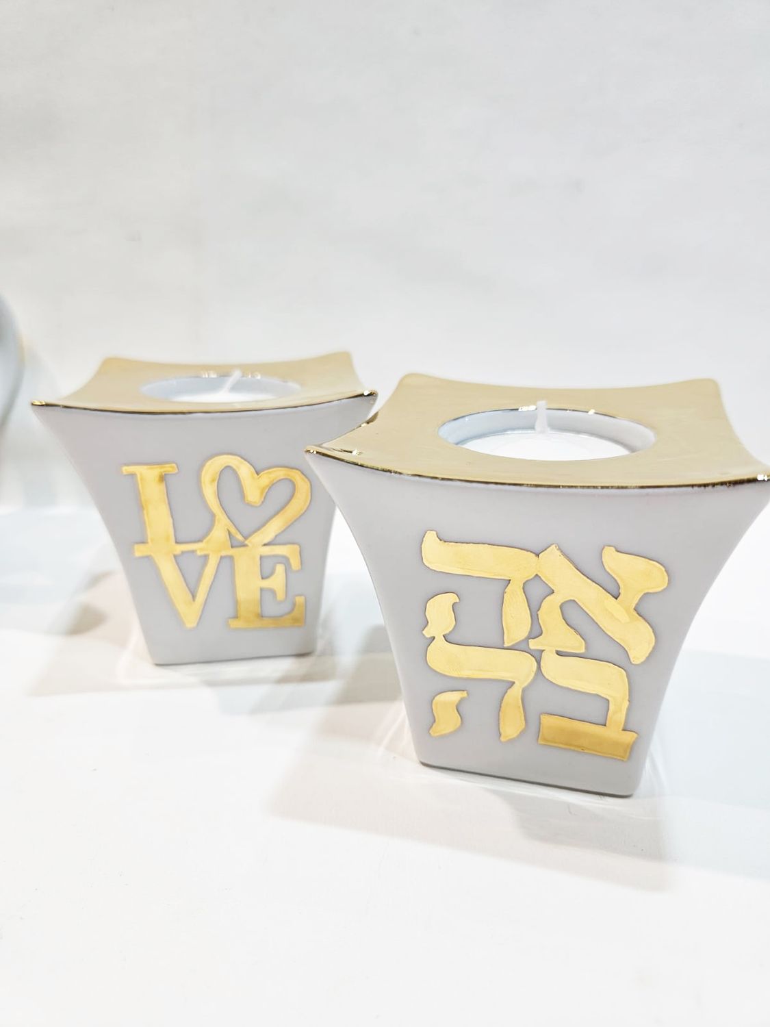 Bougeoirs "LOVE/AHAVA"