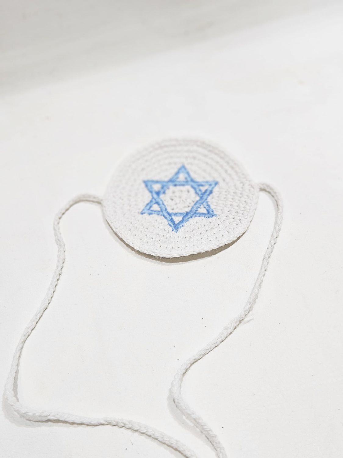 Kippa bébé crochet "MAGUEN BLEU"