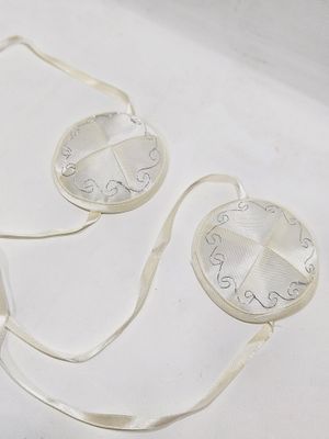 Kippa bébé satin beige