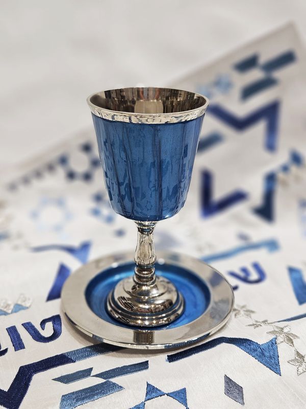 Verre de kiddouch "BLEU"