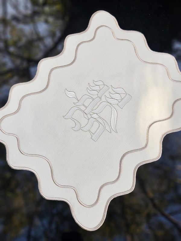 Couvre pain festonné "JOIE"