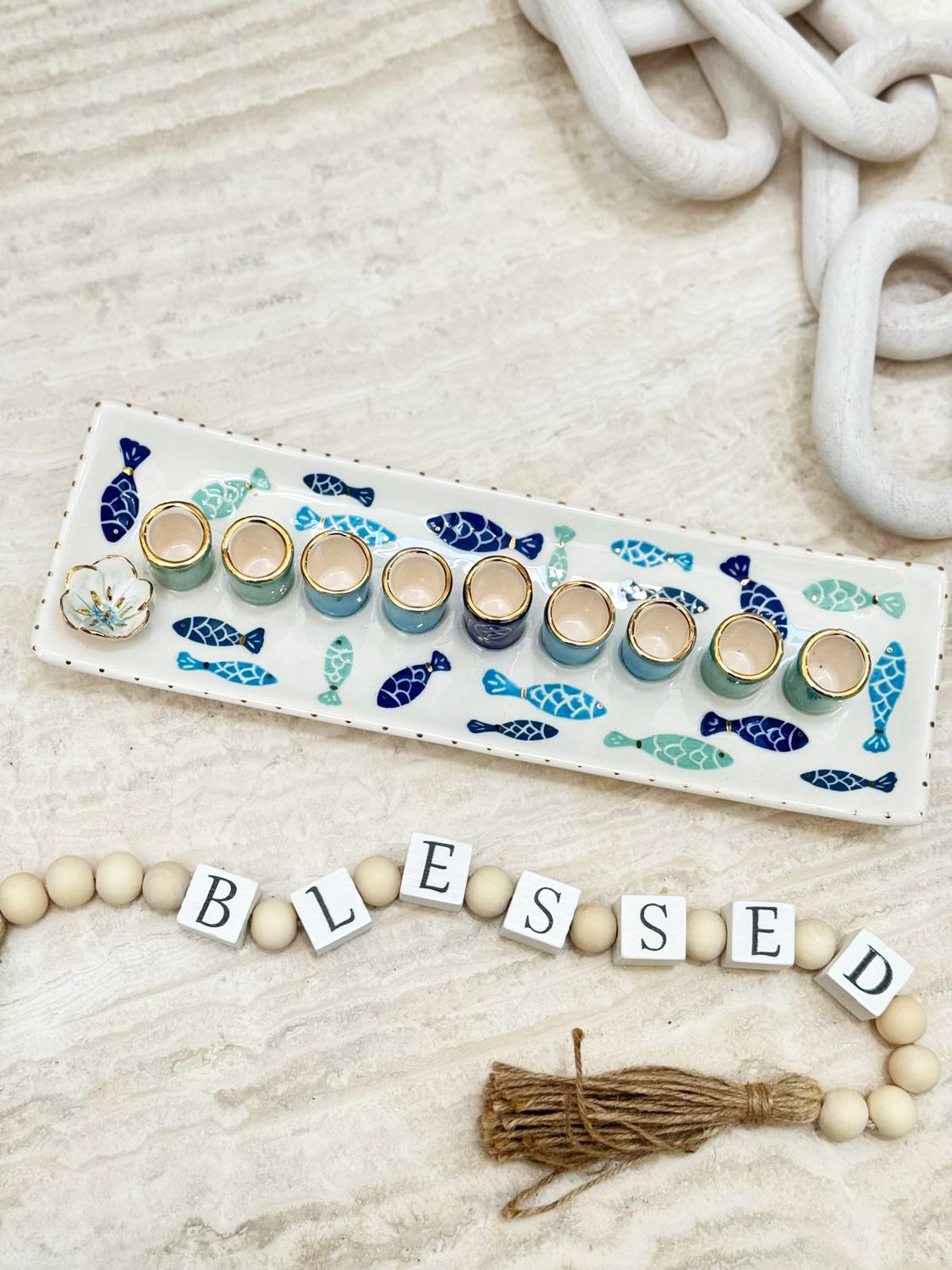 Hanoukia "POISSON BLEU"