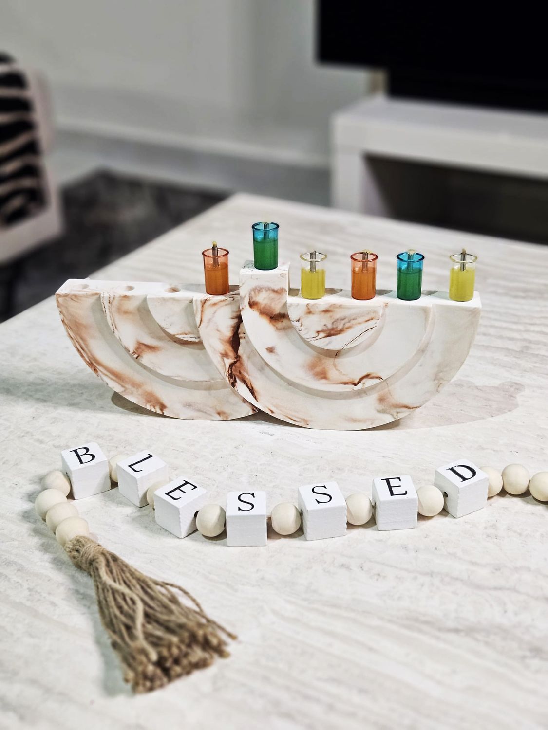 Hanoukia en plâtre "NUDE"