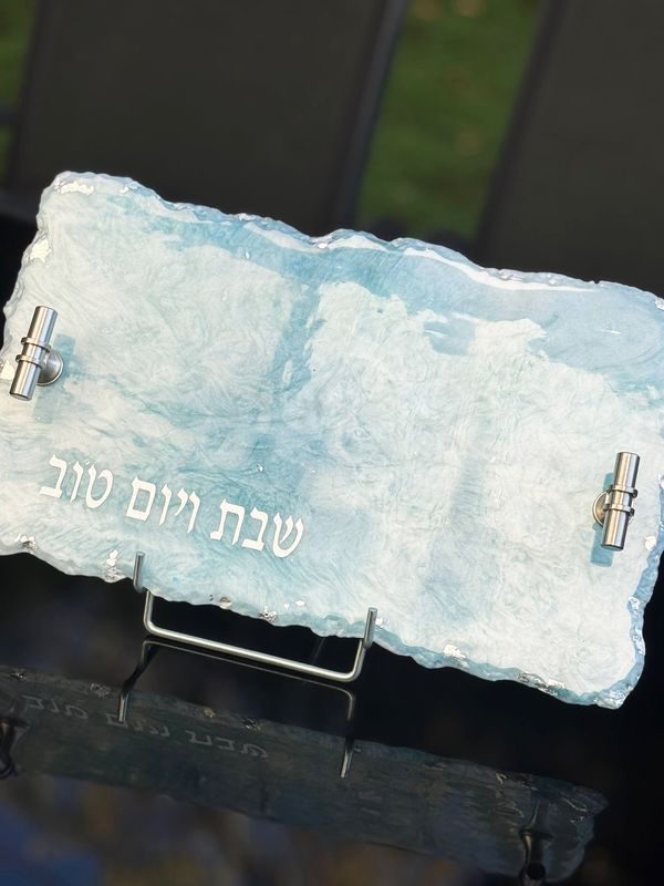 Plateau en résine "TURQUOISE"