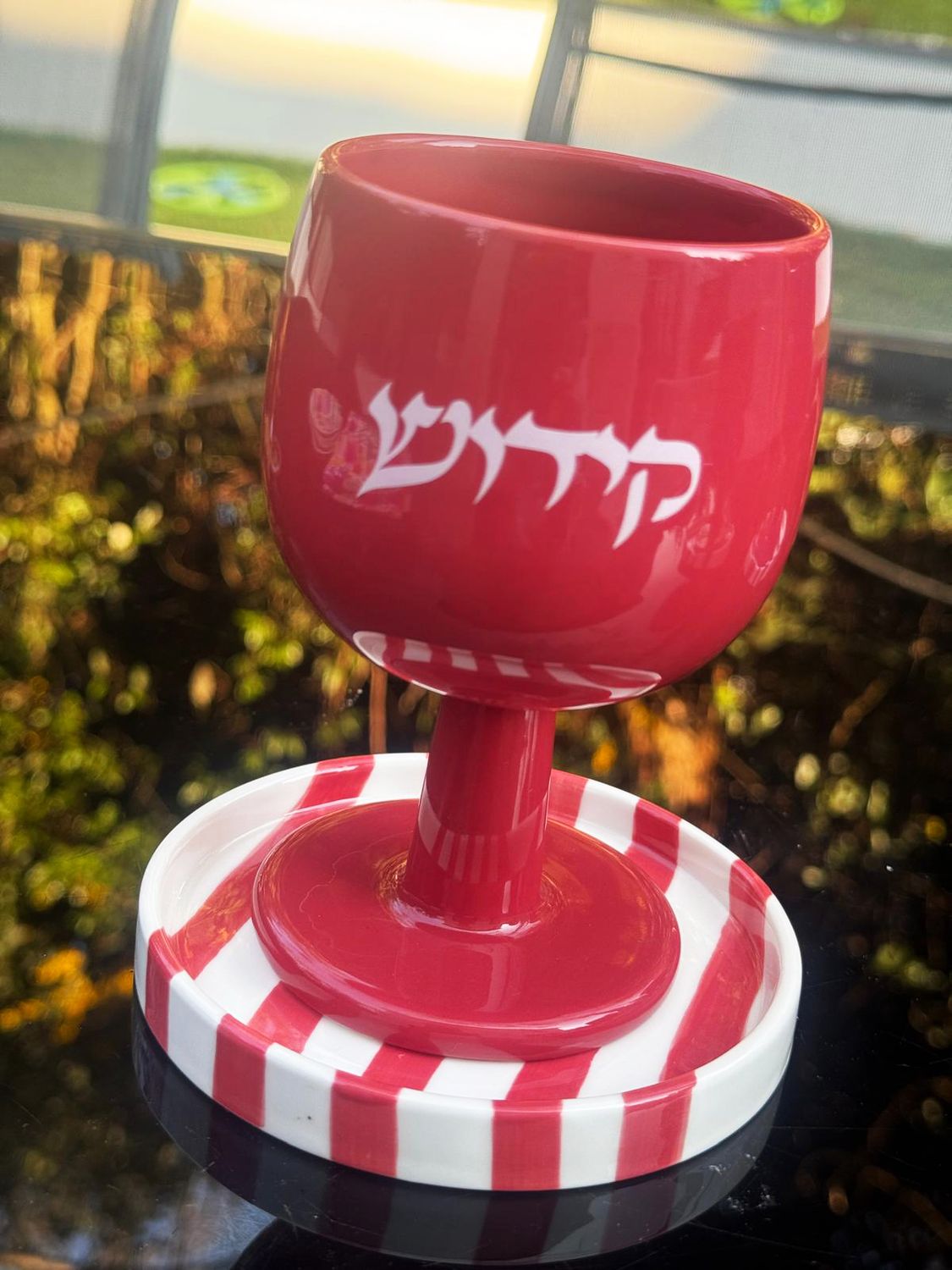 Verre de kiddouch "ROUGE"