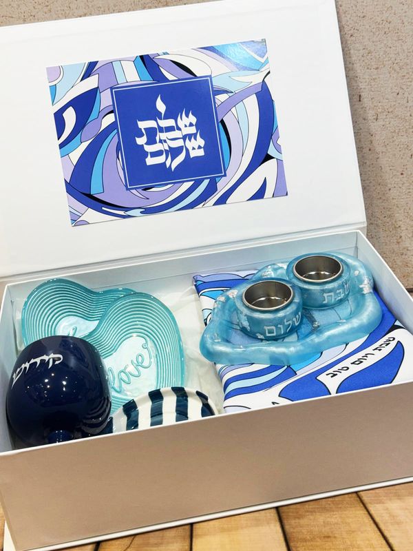 Coffret de shabbat "BLEU"