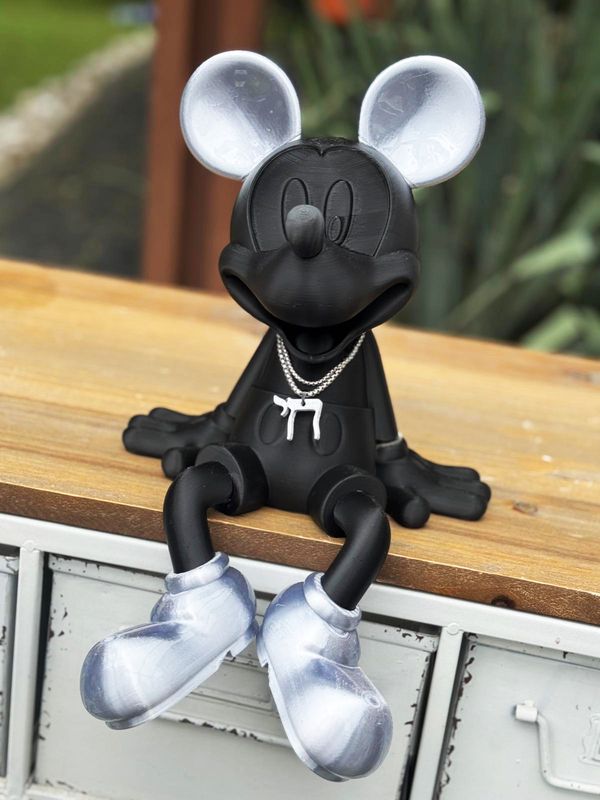 Mickey assis "NOIR/ARGENT"