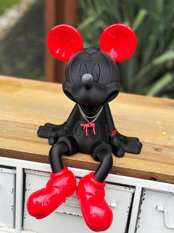 Mickey assis "NOIR/ROUGE"