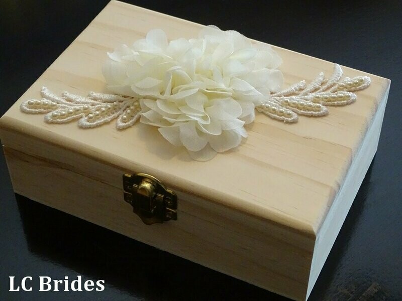 Rustic Ring Bearer Box - Ivory