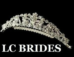 Rhinestone Flower Crystal Bridal Tiara