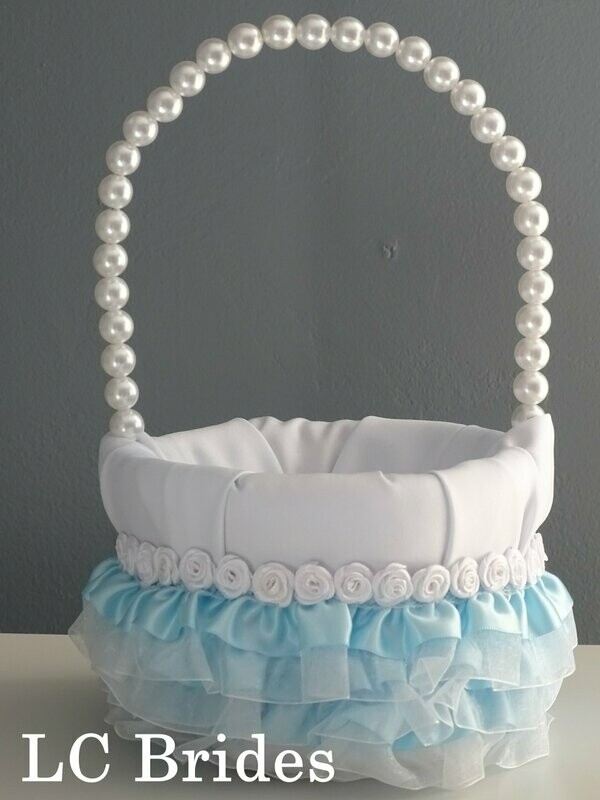 Princess Flower Girl Basket - Blue