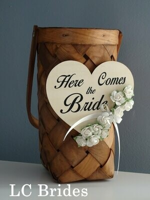 Timeless Rustic Flower Girl Basket - Here Comes the Bride