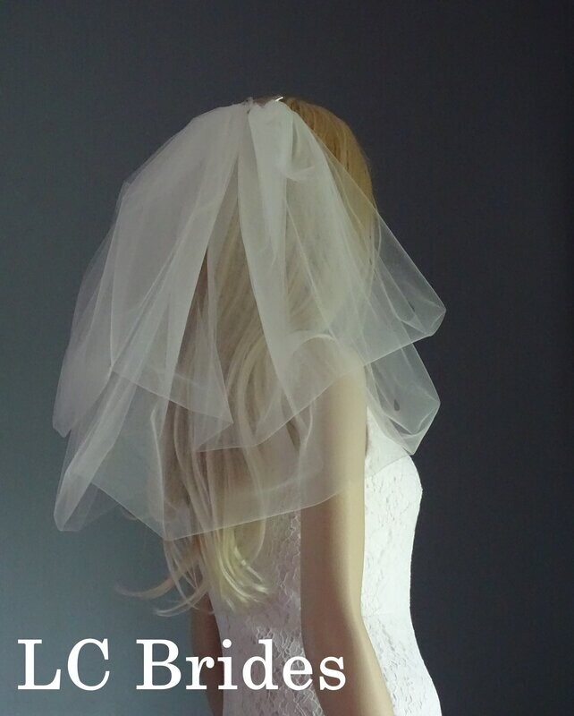 2 Tier Modern Bubble Wedding Veil