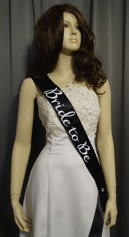 Bride to be Engagement Sash - Black