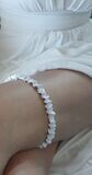 Sparkling White Satin Bridal Garter