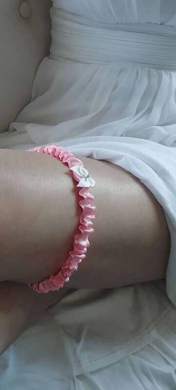 Simply Pink Satin Bridal Garter