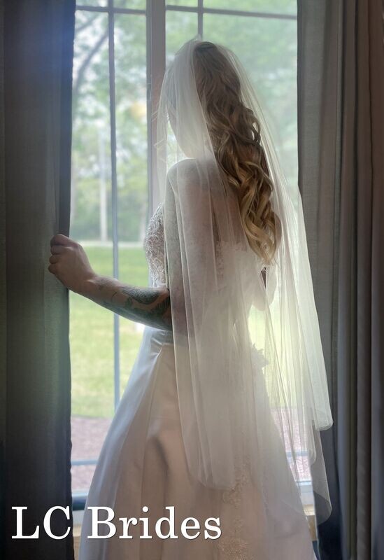 BONNIE | 2 Tier Ponytail Wedding Veil