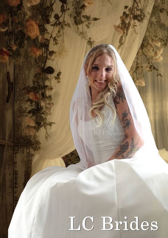 ADELINE | Soft English Net Wedding Veil, One Layer Veil, Elbow Length, Fingertip Length, Knee Length