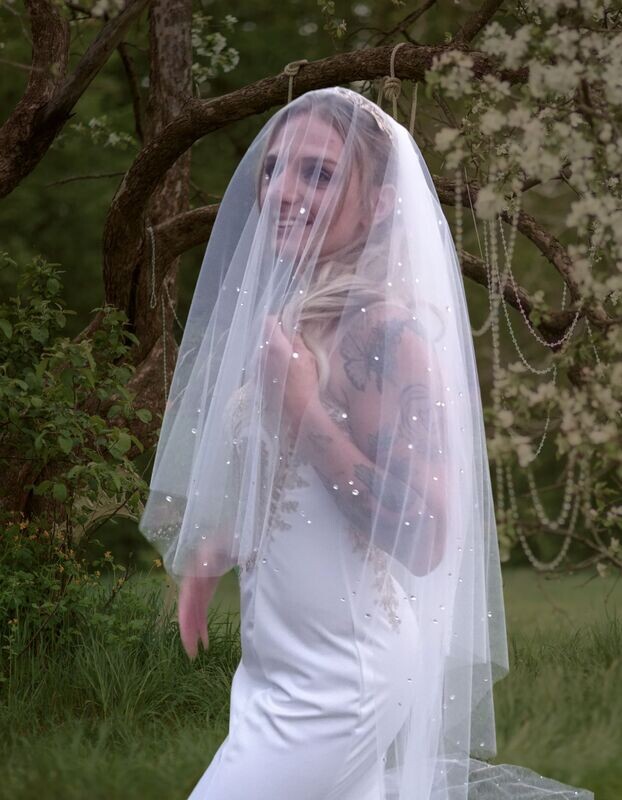 MAYA | 3 Tier Cluster Sparkling Crystal Cathedral Wedding Veil