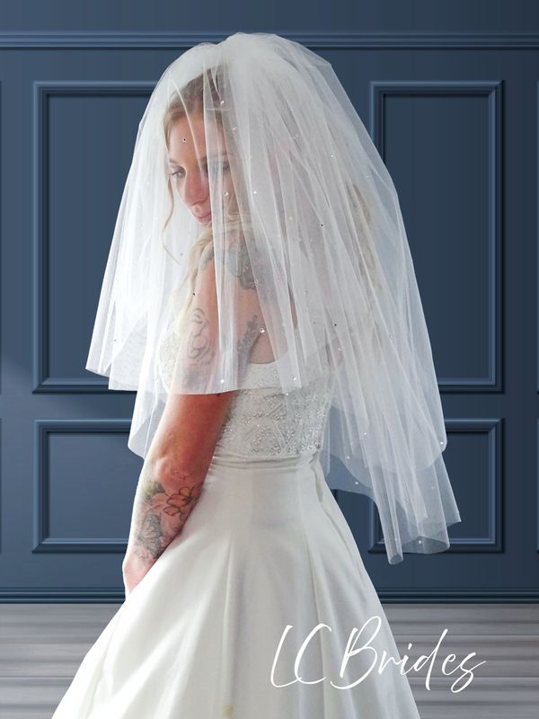 KASI | 3-Tier Wedding Veil with Crystals