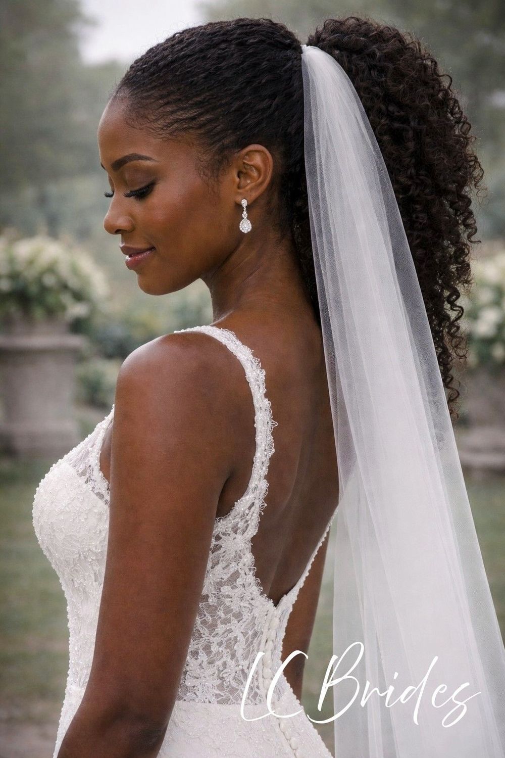 ELLA | Single Layer Ponytail Wedding Veil