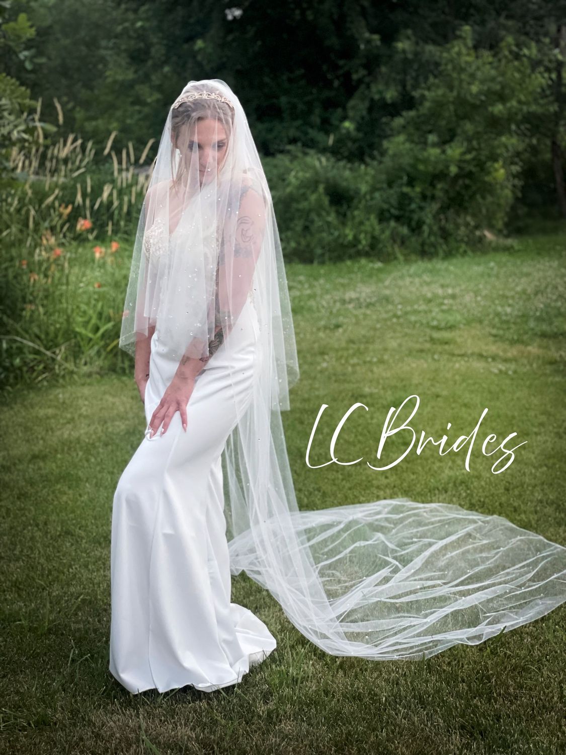 MAYA | 3 Tier Cluster Sparkling Crystal Cathedral Wedding Veil