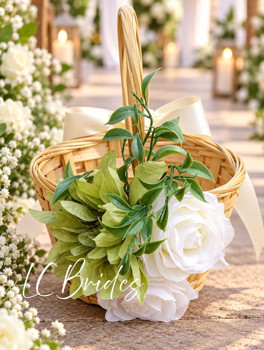 Country Wedding Basket - Ivory