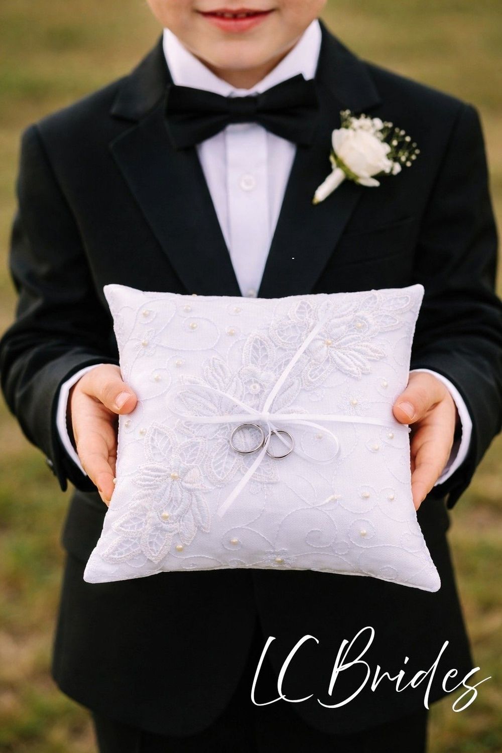 Ring Bearer Pillow - White - Fairy Tale Ring Bearer Pillow - White - Fairy Tale