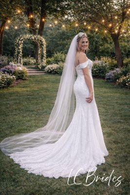 MIRANDA | Simple, Beautiful Long Cathedral Length Wedding Veil - Plain