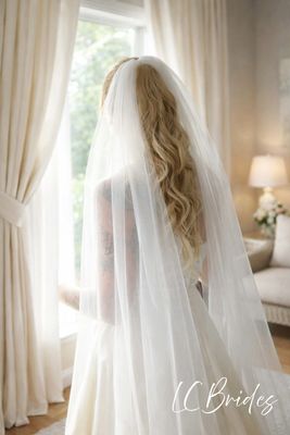 BONNIE | 2 Tier Ponytail Wedding Veil BONNIE | 2 Tier Ponytail Wedding Veil