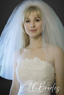 Full Pouf Wedding Veil, Elbow Length