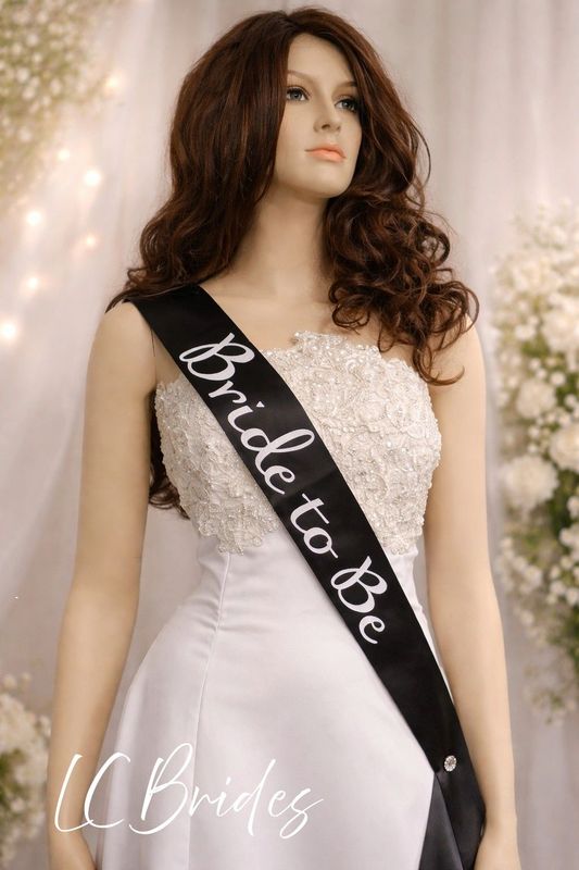 Bride to be Engagement Sash - Black