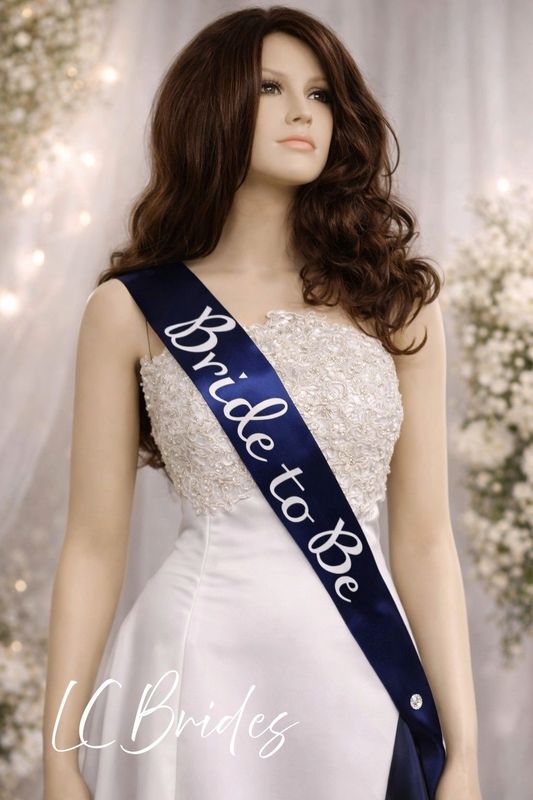 Bride to be Engagement Sash - Navy Blue