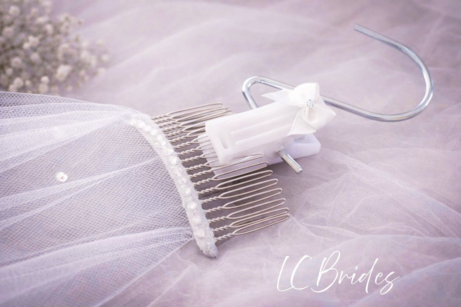 Veil Hanger with Bow - Veil Clip