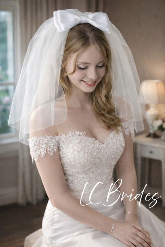 Eloise Veil | Romantic Pouf Soft Tulle Short Bridal Veil