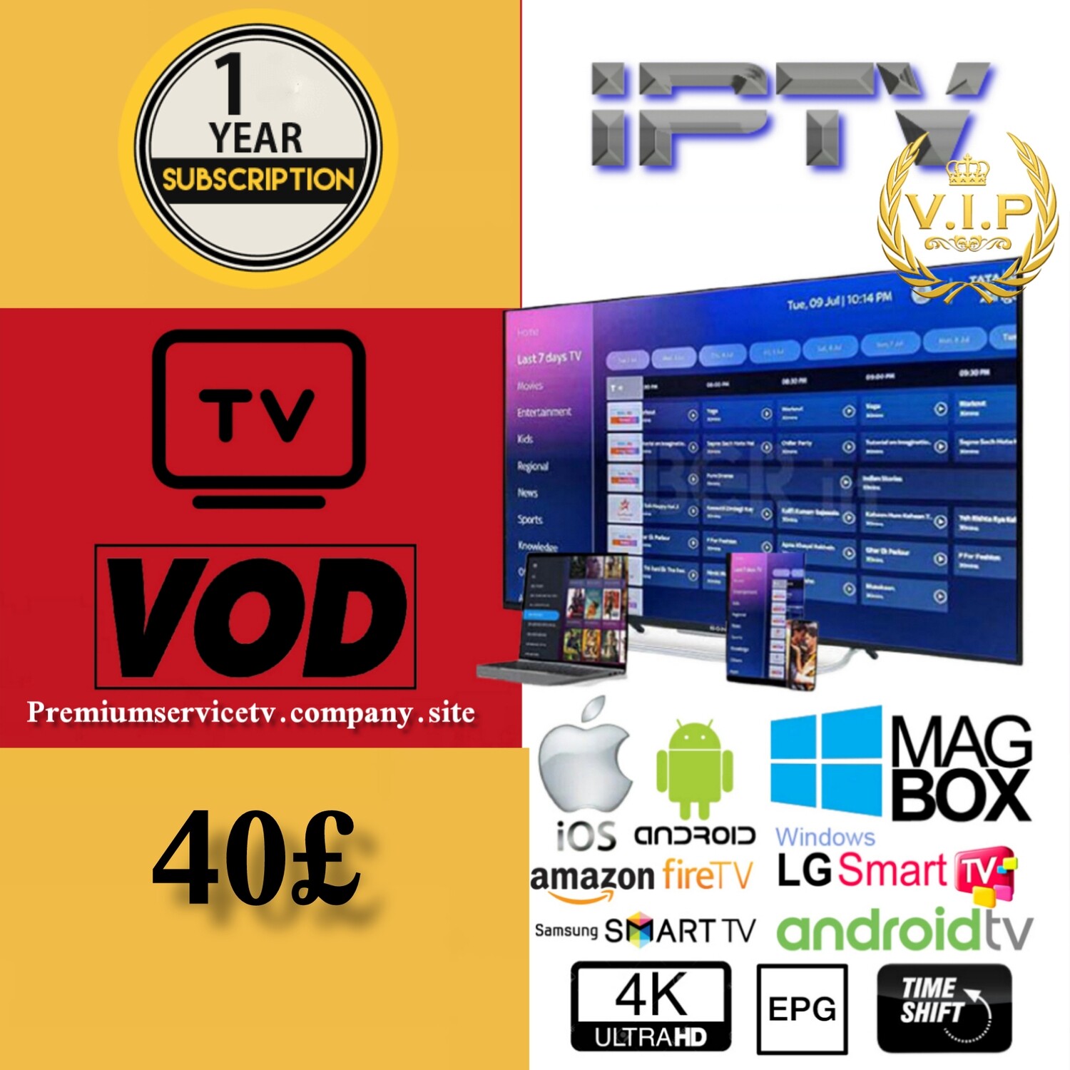 12 Months Premium 4K UHD FHD HD