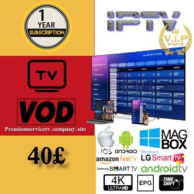 12 Months Premium 4K UHD FHD HD