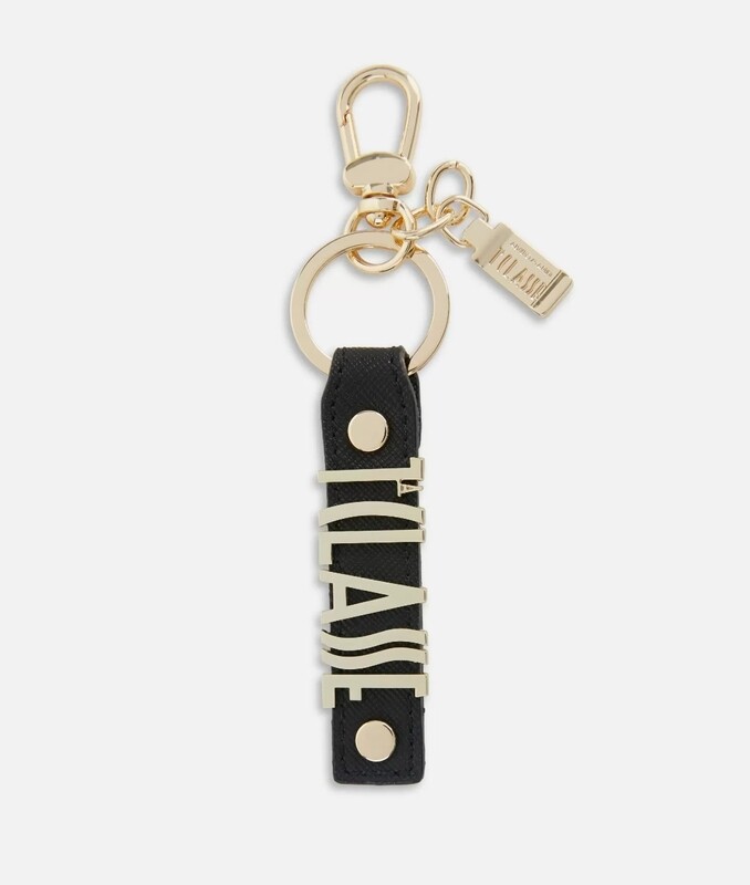 Alviero Martini 1a Classe donna portachiavi Logo in tessuto goffrato Nero