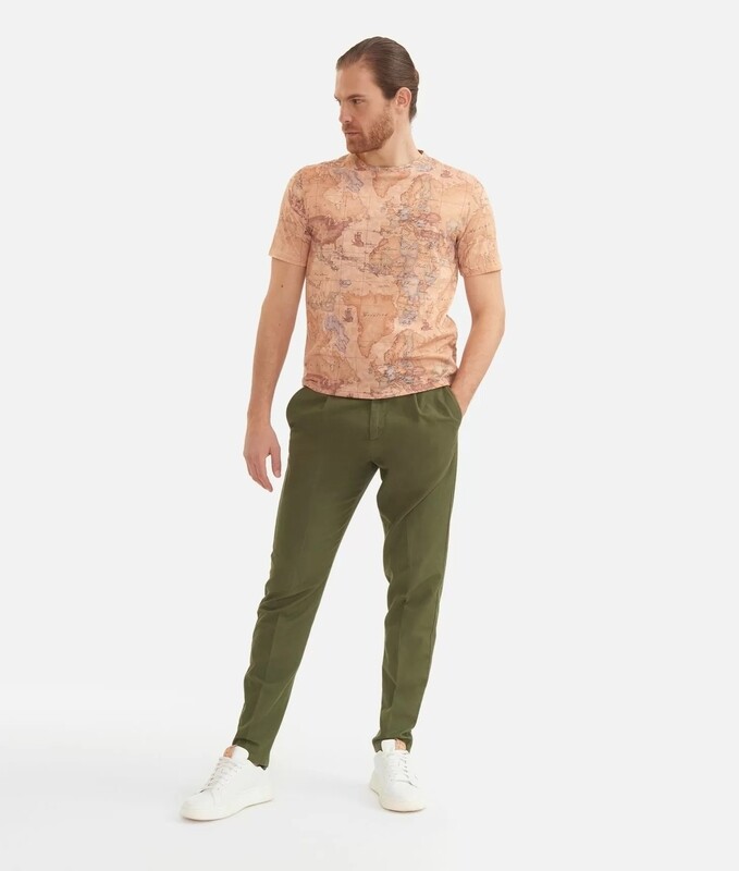Alviero Martini 1A Classe T-shirt uomo a manica corta stampa Geo Classic